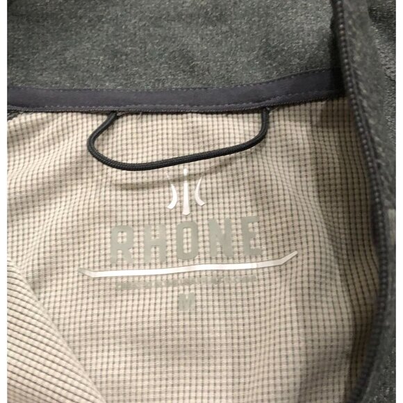 Rhone Mens Medium Gray 1/4 Zip Lightweight Long Sleeve Performance Pullover - Picture 3 of 5